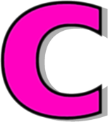 lowercase C pink