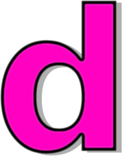 lowercase D pink