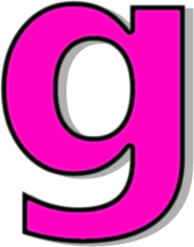 lowercase G pink