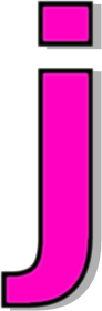 lowercase J pink