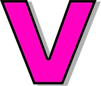 lowercase V pink