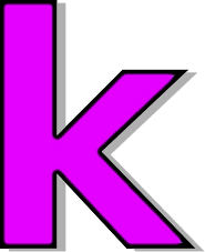 lowercase K purple