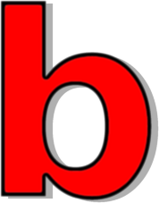 Lowercase B Red Signs Symbol Alphabets Numbers Outlined Alphabet