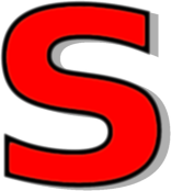 lowercase S red