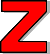 lowercase Z red