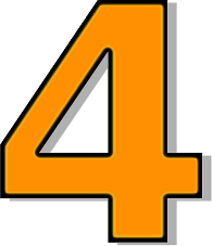 number 4 orange
