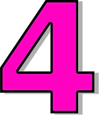 number 4 pink