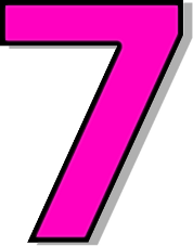 number 7 pink