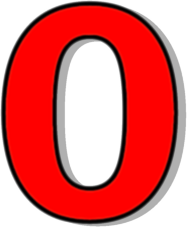number 0 red