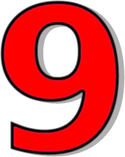 number 9 red