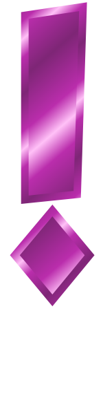 purple metal exclamation