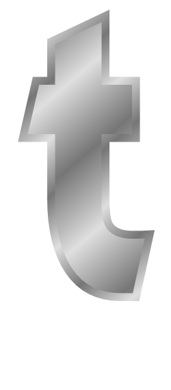silver letter t
