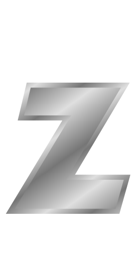 silver letter z