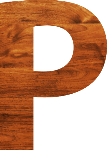 Wood Alphabet P