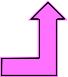 L shaped arrow pink filled up