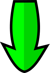 arrow bulging down green