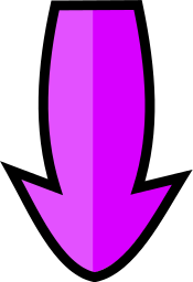 arrow bulging down purple