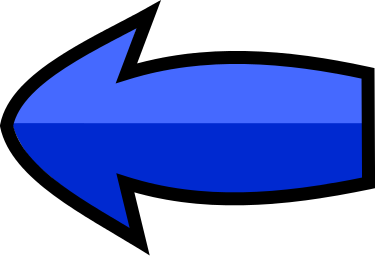 arrow bulging left blue