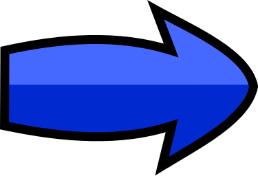 arrow bulging right blue