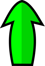 arrow bulging up green