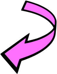arrow curved attention pink