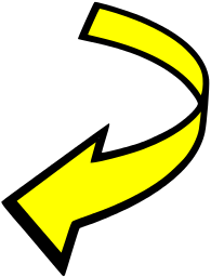 arrow curved attention yellow
