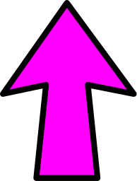 arrow outline pink up