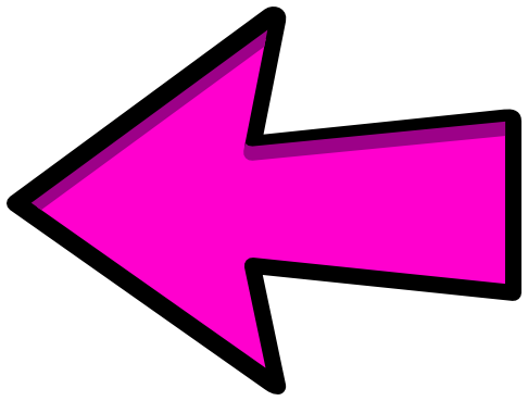 arrow outline pink left