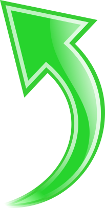 arrow curved green up