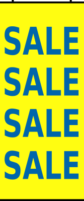 sale banner blue on yellow