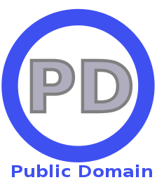 public domain icon blue