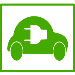 eco green car plug icon