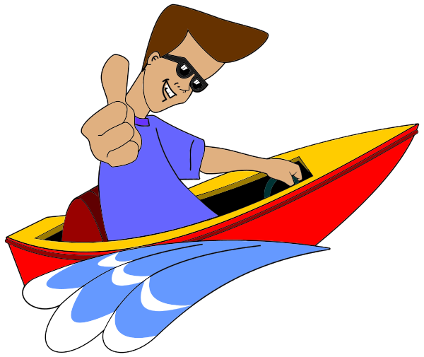 Thumbs-Up-Boy-In-Speed-Boat