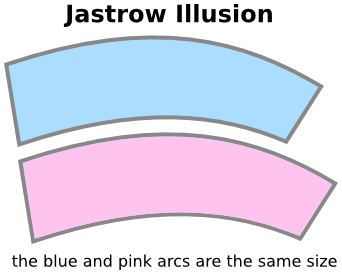 Jastrow illusion color label