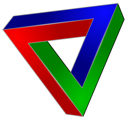 Penrose triangle shaded