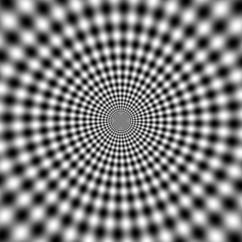 vibrating circles optical illusion