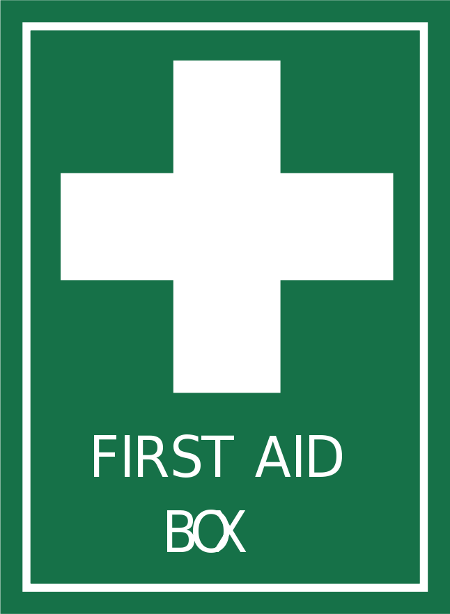 first aid box sign