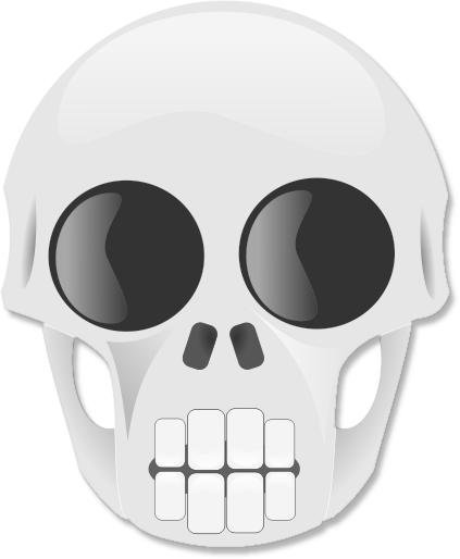 graphic skull round eyes
