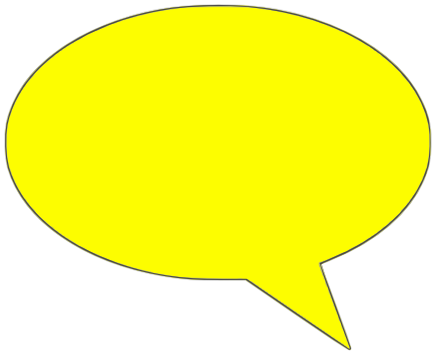 comment bubble solid yellow left