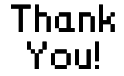 Thank You note pixelated