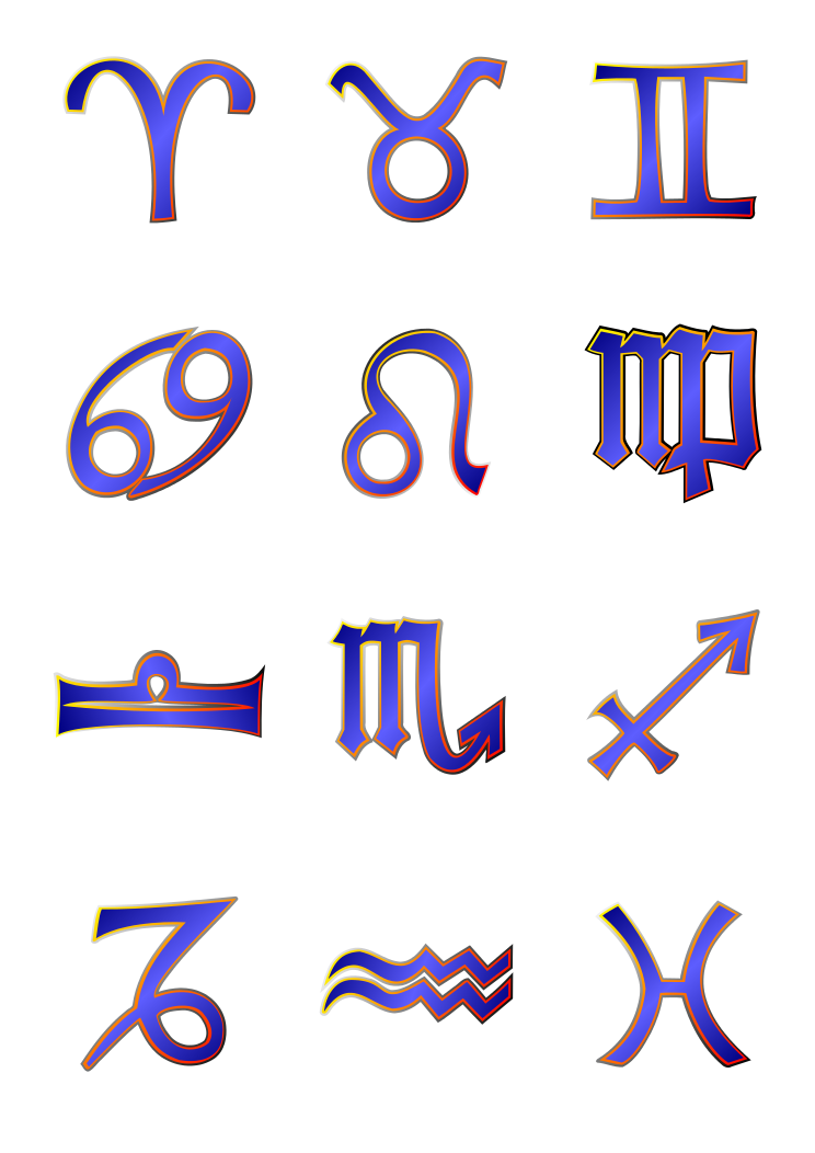 Zodiac Sign outlines