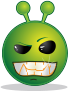 smiley green alien naah