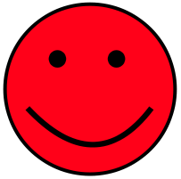 smiley mood happy red