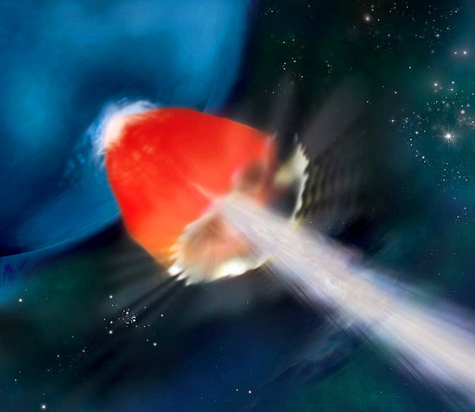 gamma ray burst from star