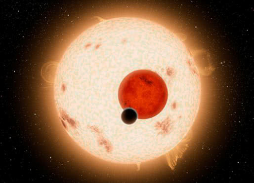 Kepler-16b w two suns  artist