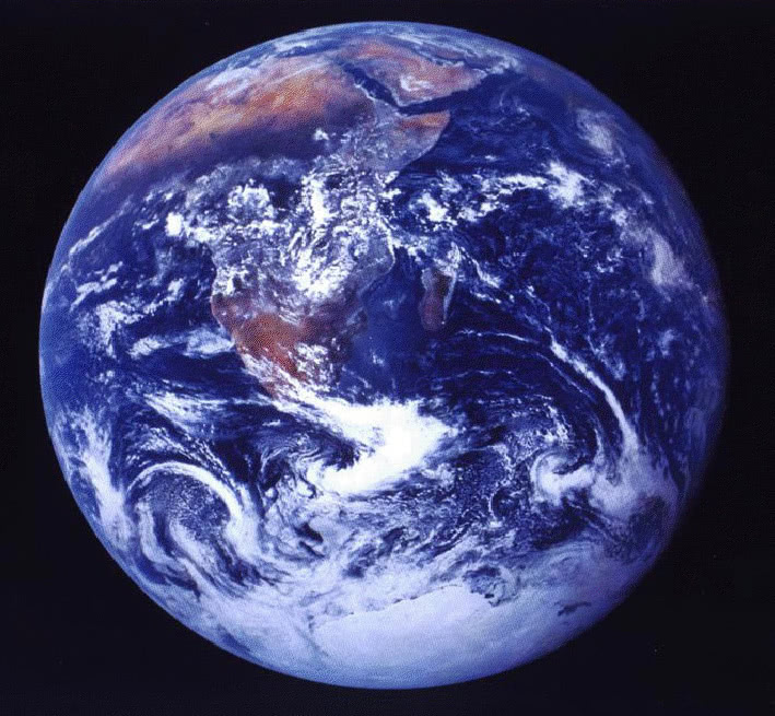 Apollo 17 view of Earth