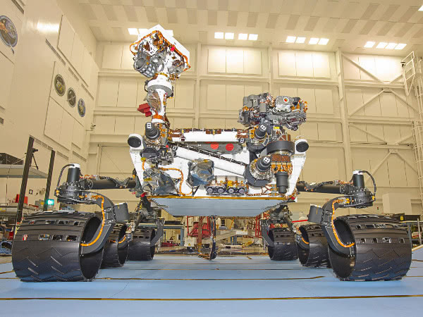 Curiosity Mars Science Laboratory during testing