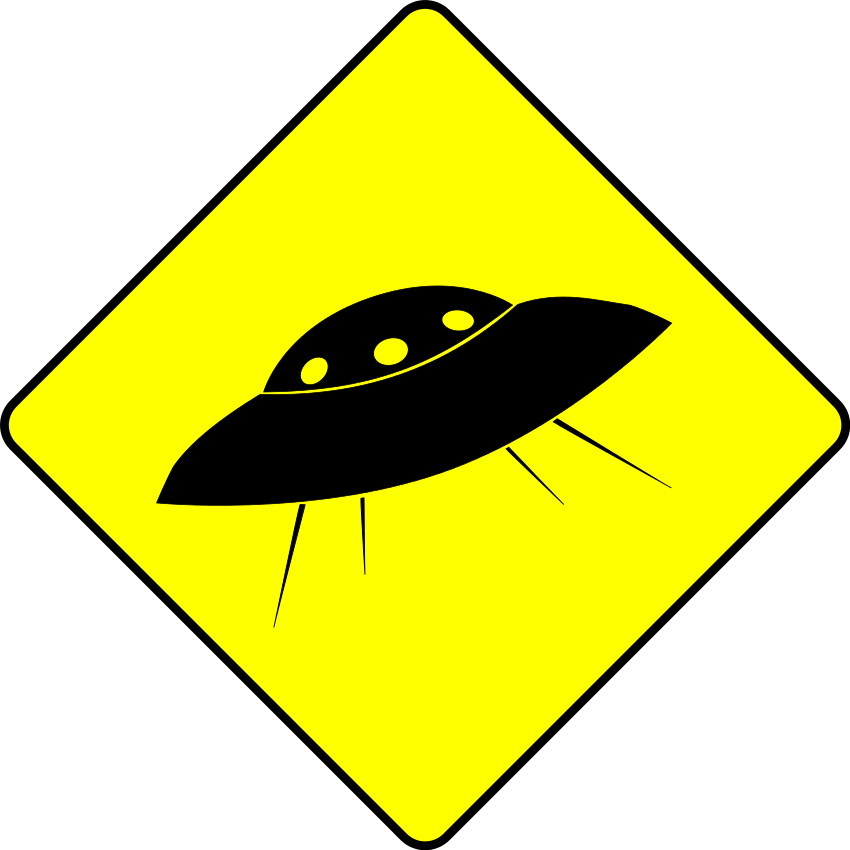 UFO warning sign