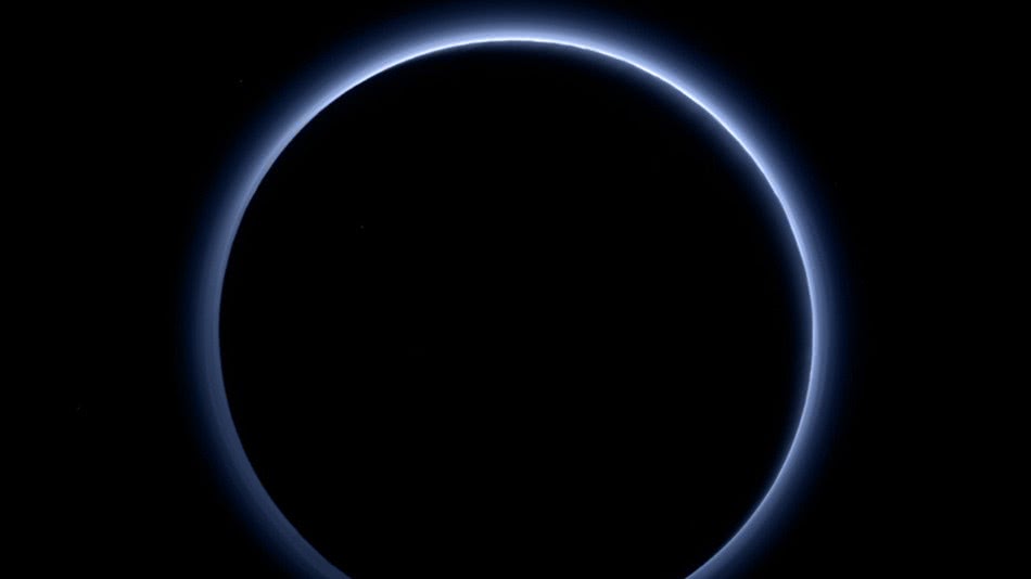 Pluto blue haze