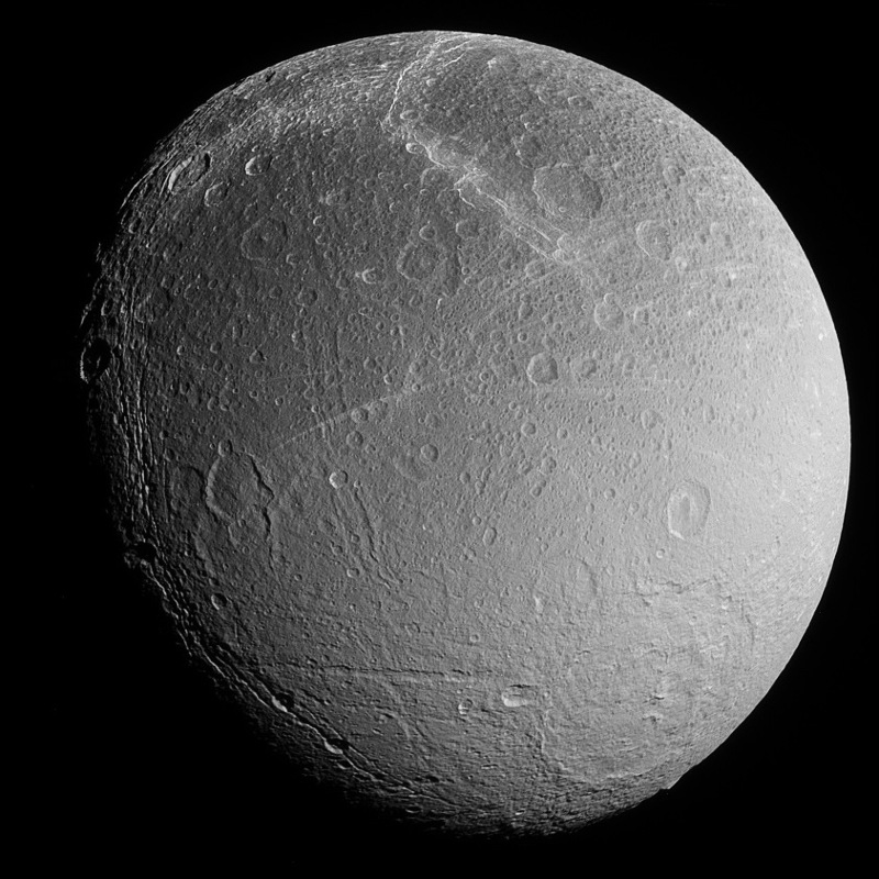 Dione moon of Saturn